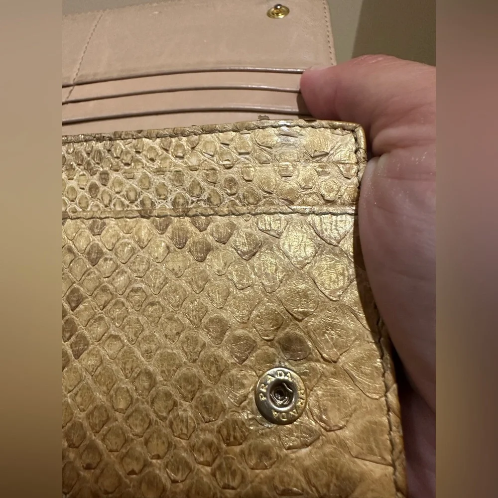 Prada Gold Python Long Wallet - Picture 12 of 15